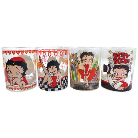 Betty Boop Drinking Glasses, Set Of 4, 12 Oz.