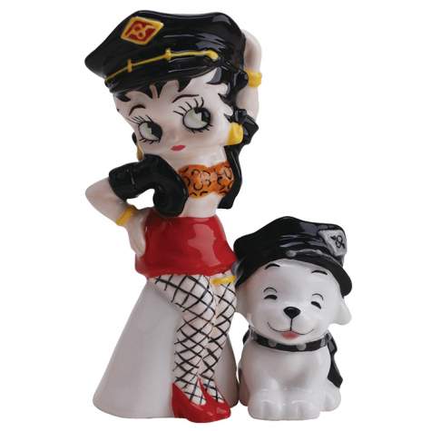 Leather Betty & Pudgy Salt and Pepper Shakers