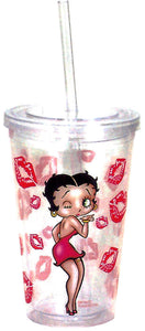 Betty Boop Kisses Cup with Straw