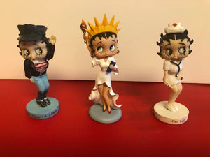 Betty Boop 3 piece 3 1/2 in mini figurines