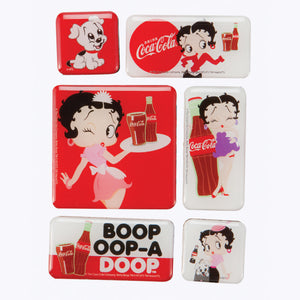 Betty Boop Coke Magnets Set of 6 Retired